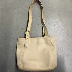 Coach Bone Waverly Leather Tote Bag